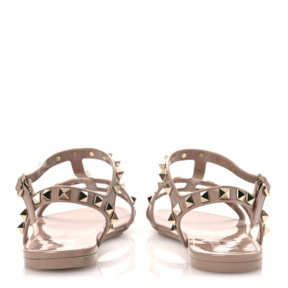 Valentino Garavani PVC Jelly Rockstud Caged Sandals 38 Poudre 6 of 11