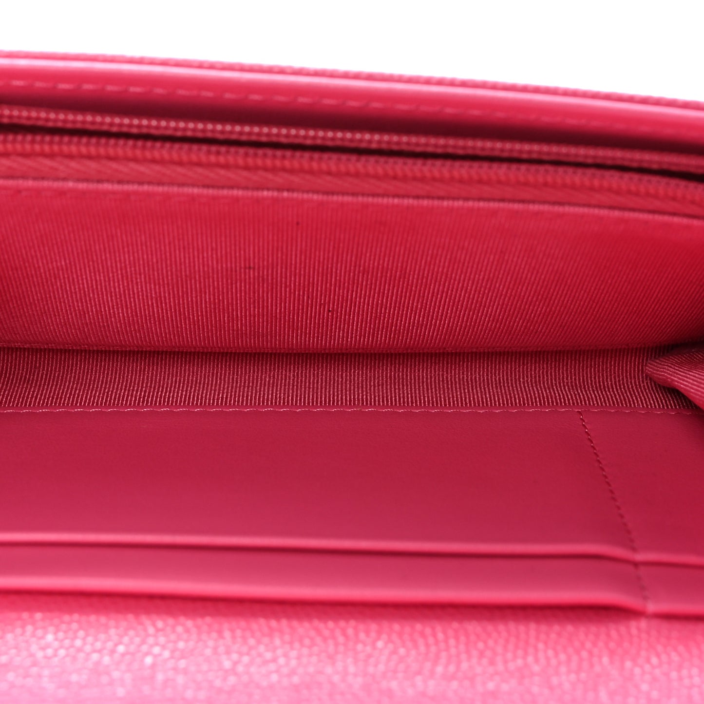 Caviar Quilted Medium Gusset Flap Wallet Pink