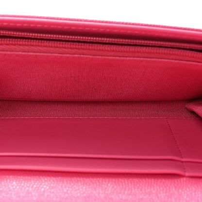 Chanel Caviar Quilted Medium Gusset Flap Wallet Pink 5 of 8