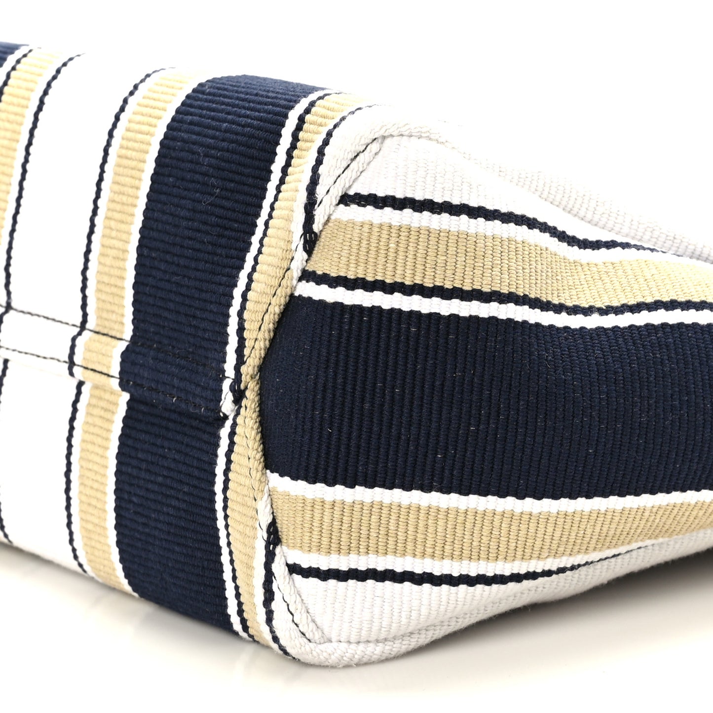 Cannete Canvas Striped Small Ivy Tote Blue Sabbia