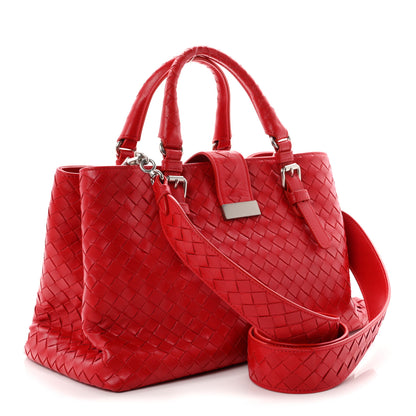 Bottega Veneta Nappa Intrecciato Small Roma Tote Red 4 of 11
