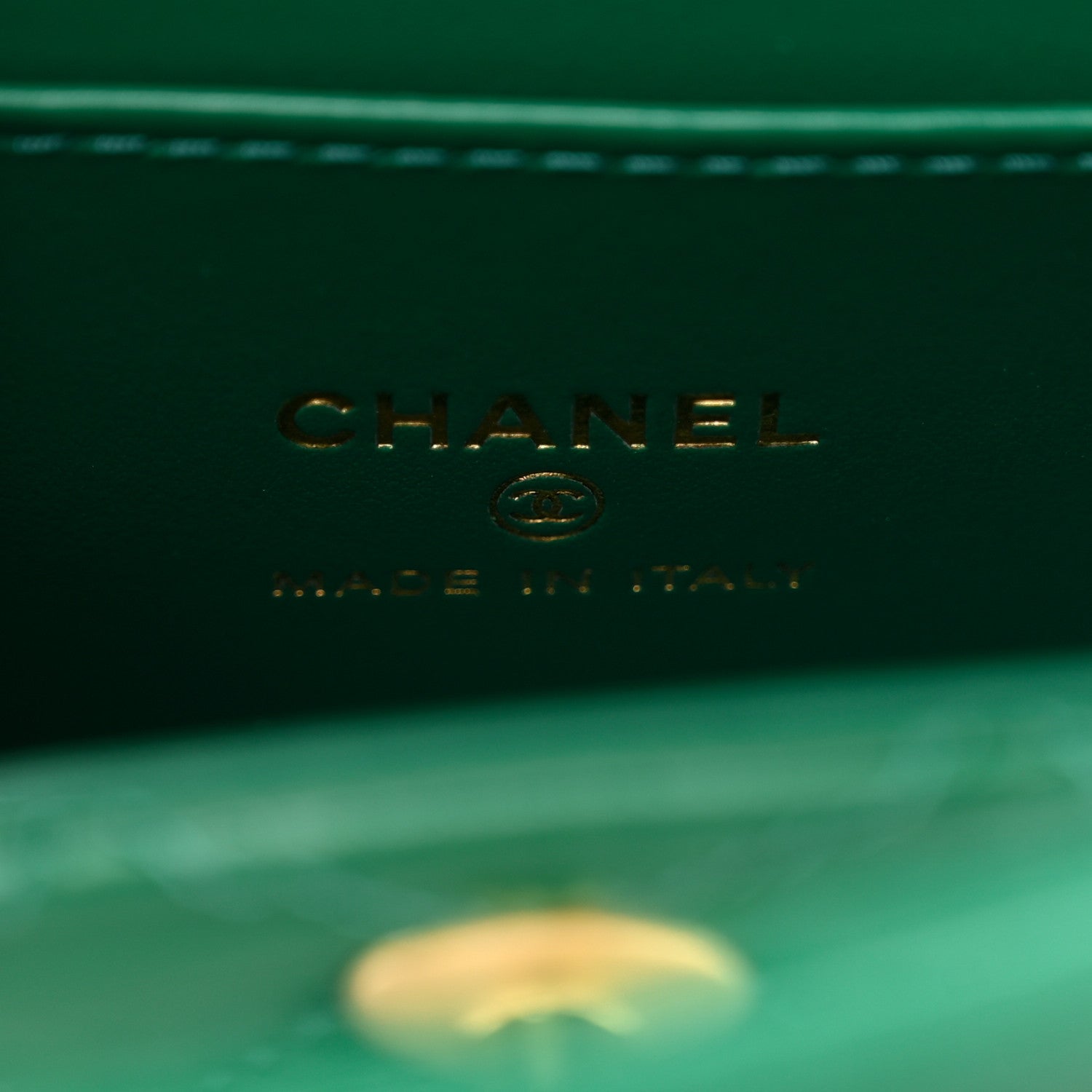 Chanel Shiny Aged Calfskin Quilted Mini Nano Kelly Shopper Green 9 of 12