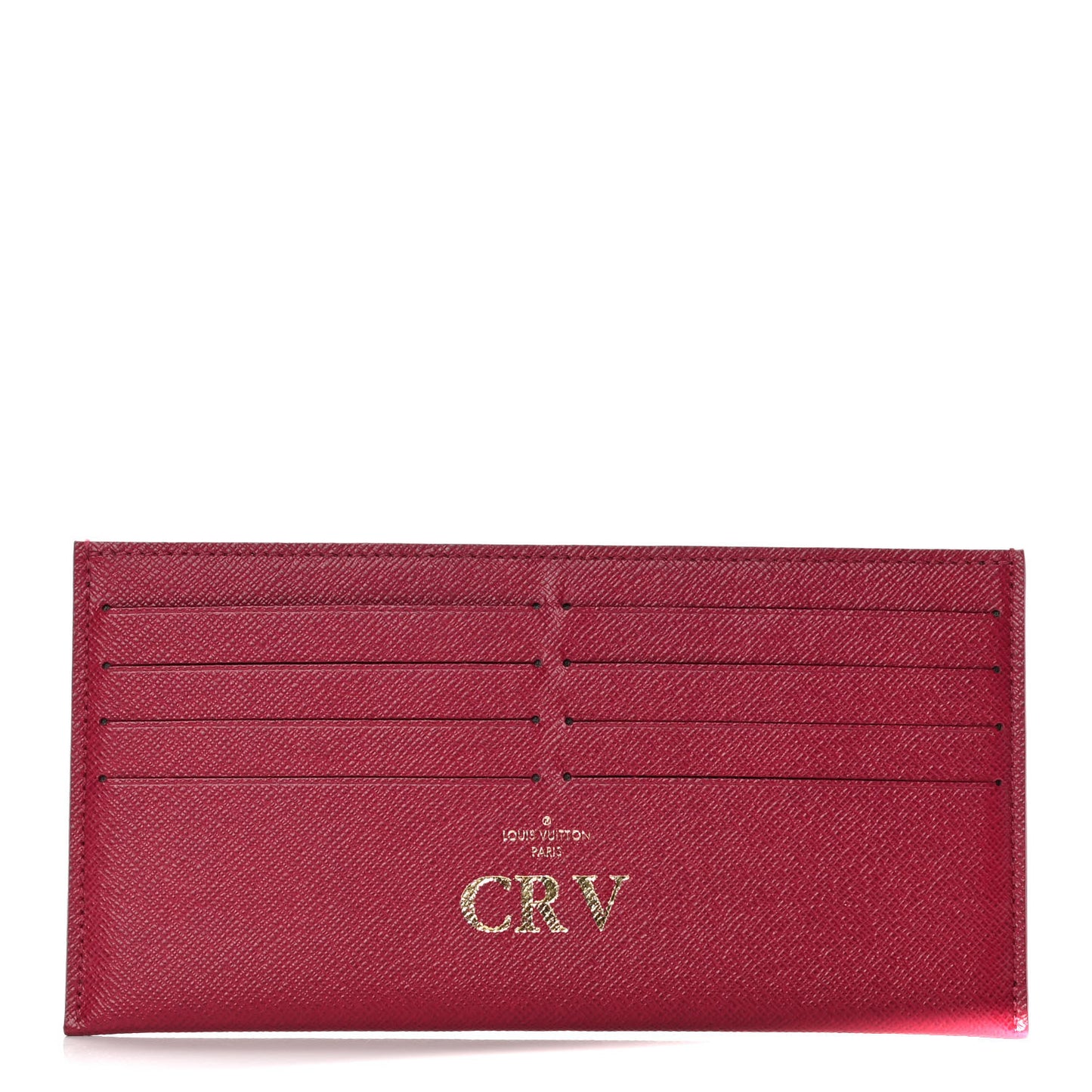 Calfskin Felicie Card Holder Insert Fuchsia