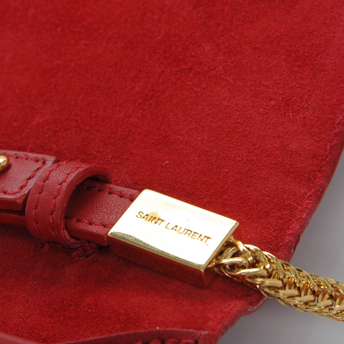 Calfskin Small Classic Y Satchel Bag Rouge Orient