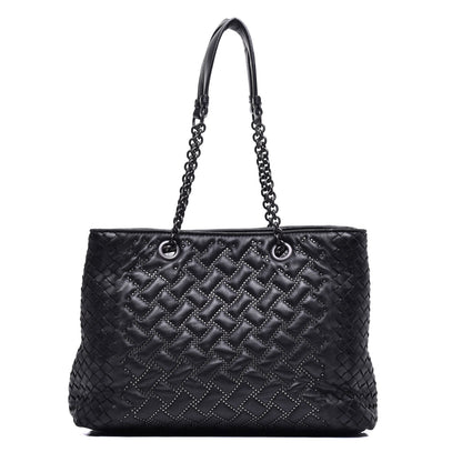 Bottega Veneta Nappa Intrecciato Microstuds Tote Black 1 of 10