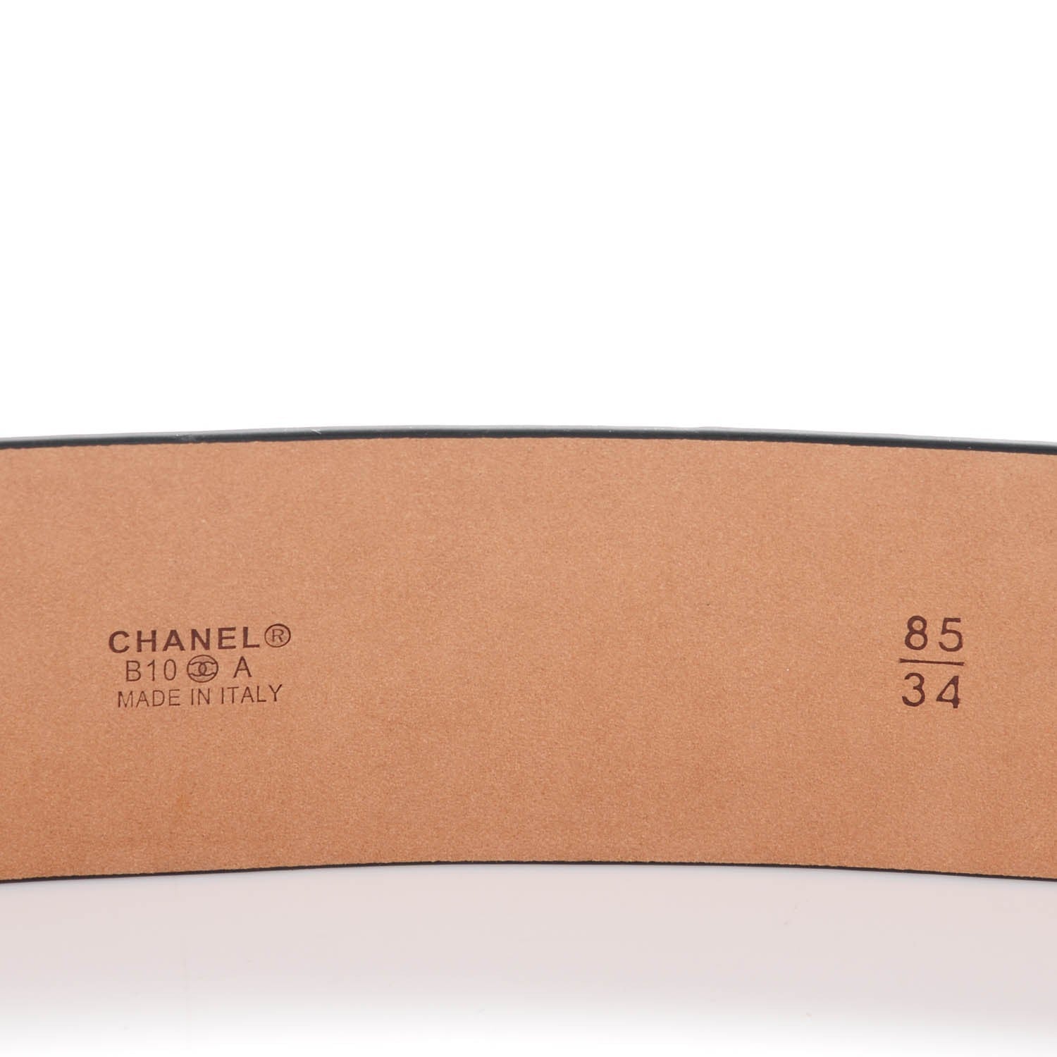 Chanel Patent Calfskin Quilted Lucky Symbols CC Belt 85 34 Black 3 of 7