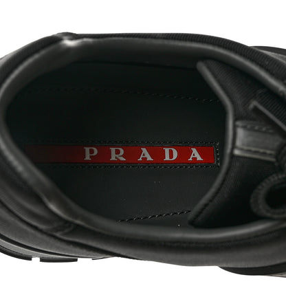 Prada Nylon Tech Logo Mens Sneakers 8 Black 7 of 9
