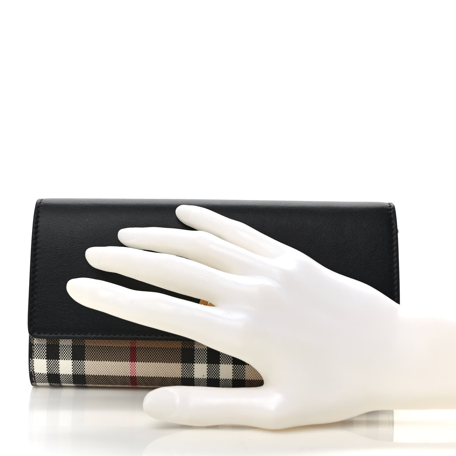 Burberry Vintage Check Calfskin Halton Wallet Black 2 of 7