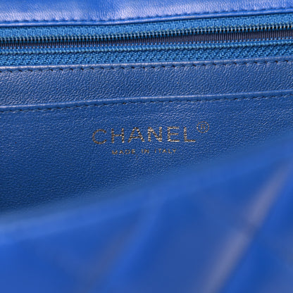 Chanel Lambskin Quilted Jumbo Single Flap Blue 6 of 11