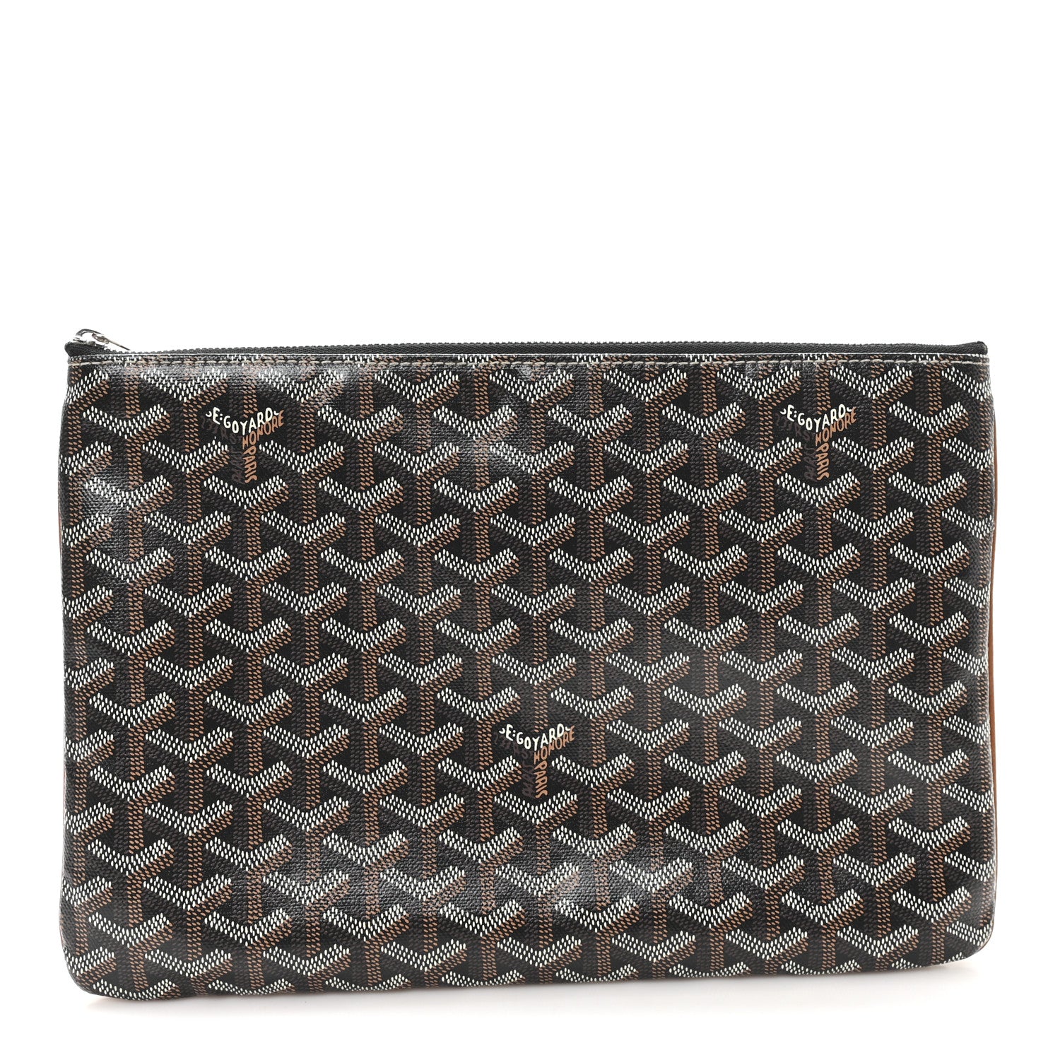 Goyard Goyardine Senat Pochette MM Black Gold 1 of 9