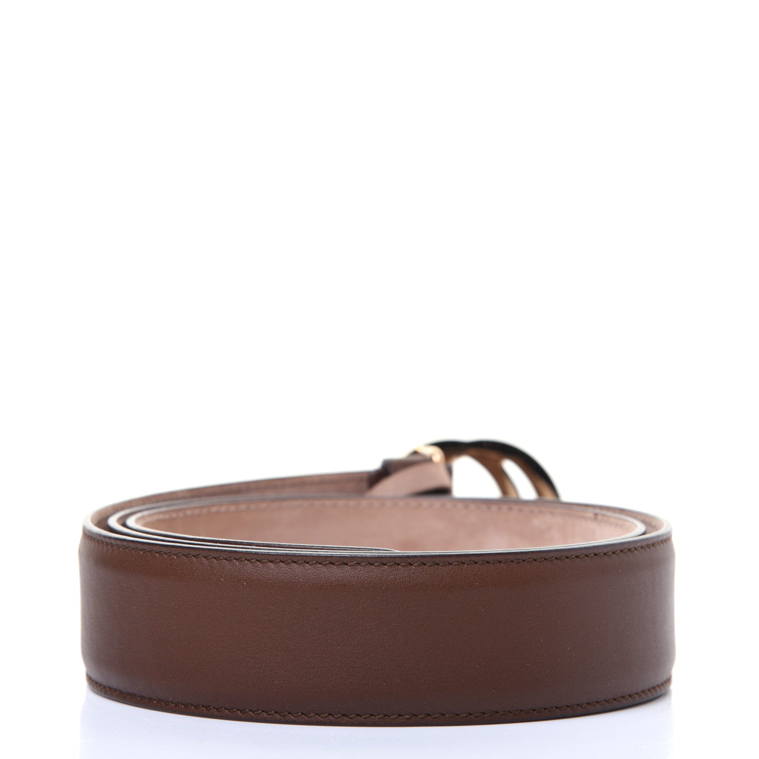 Gucci Calfskin Interlocking G 37mm Belt 90 36 Nut Brown 2 of 8