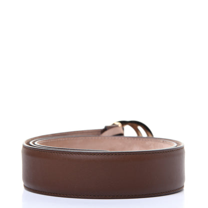Gucci Calfskin Interlocking G 37mm Belt 90 36 Nut Brown 2 of 8