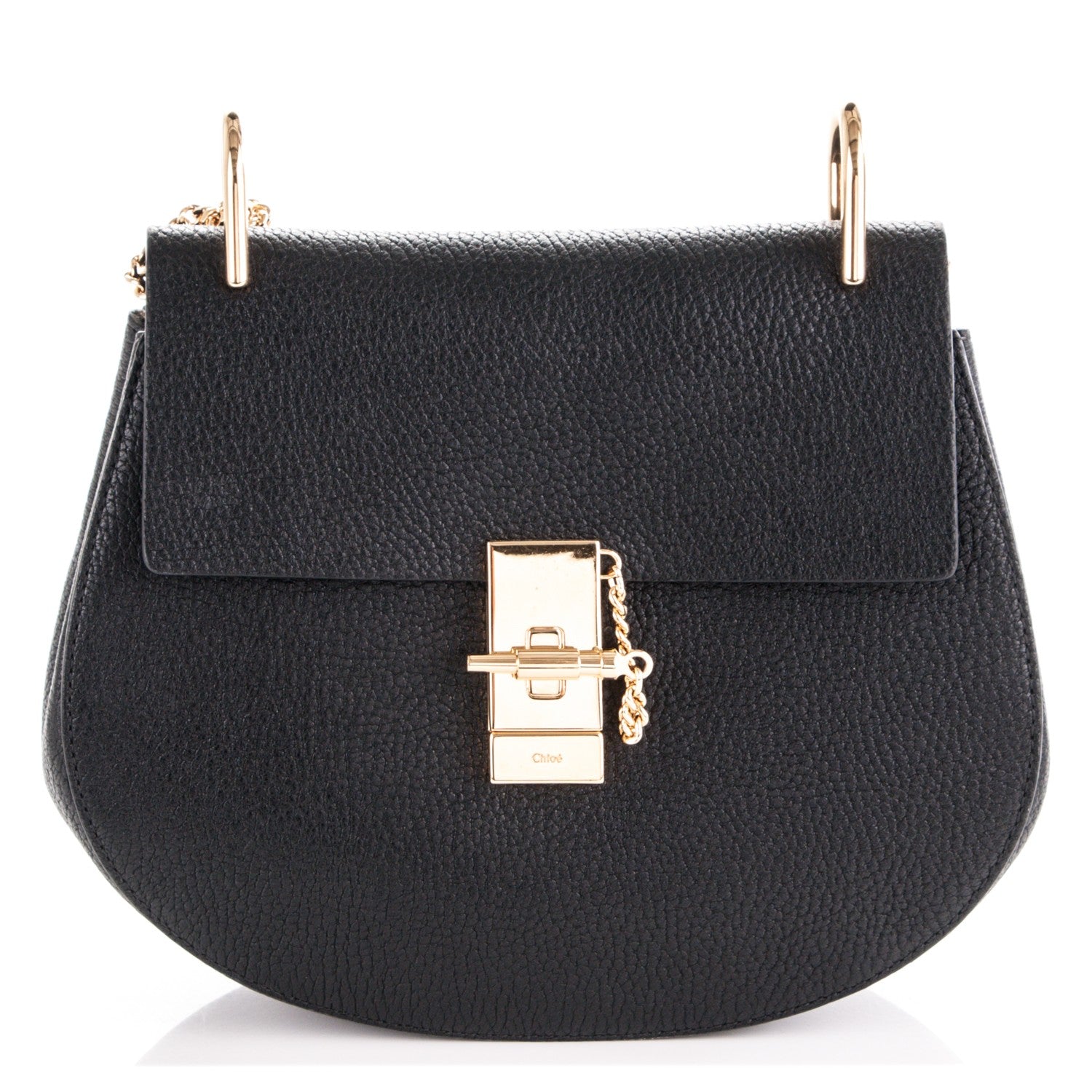 Chloe Grained Lambskin Drew Shoulder Bag Black 1 of 7