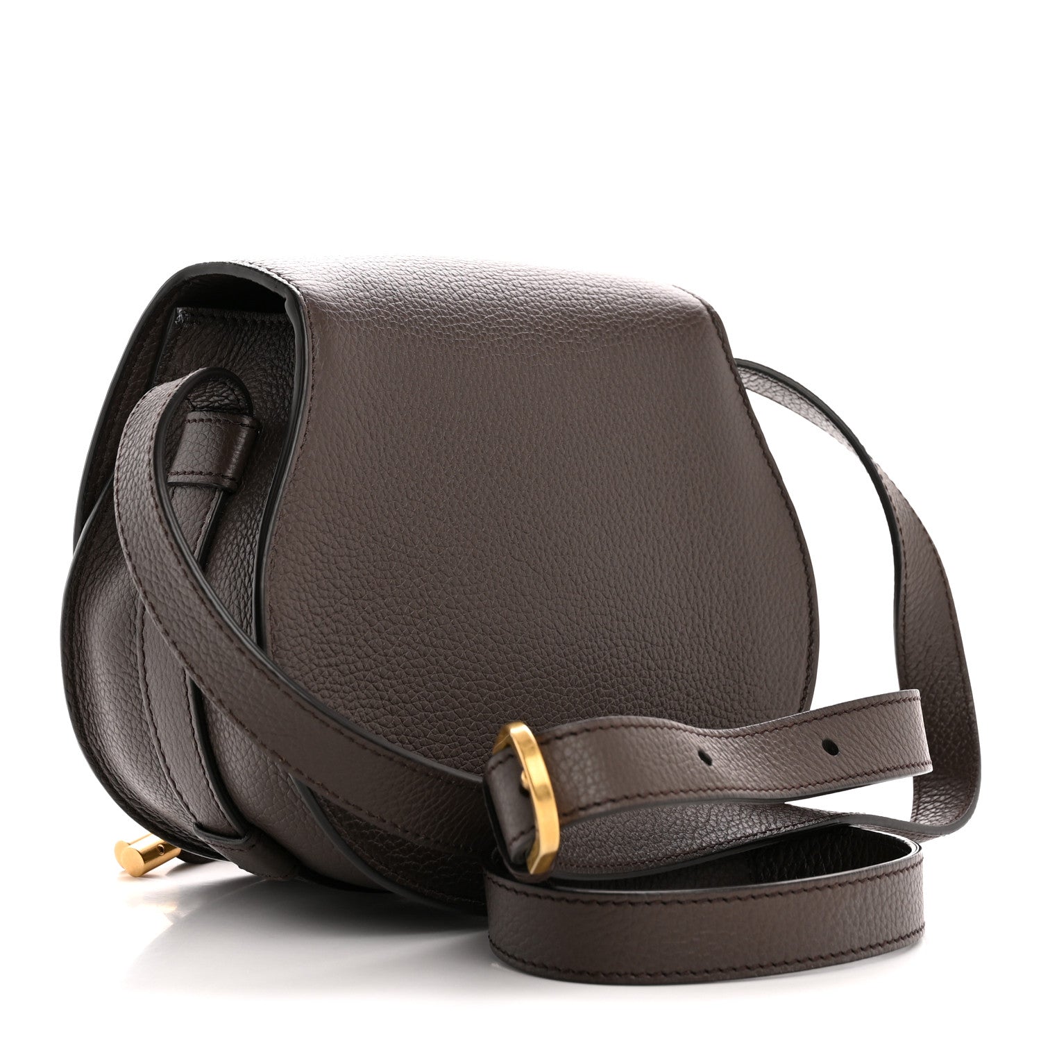 Chloe Calfskin Mini Marcie Round Crossbody Bag Nut 2 of 12