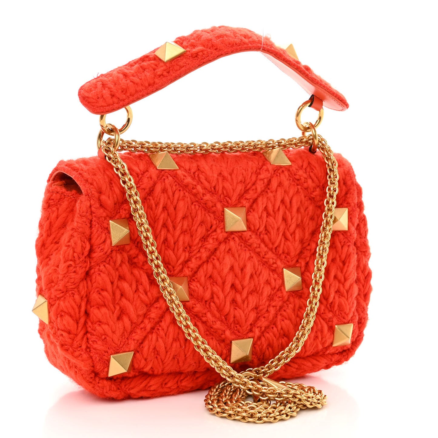 Cashmere Medium Roman Stud Shoulder Bag Titian