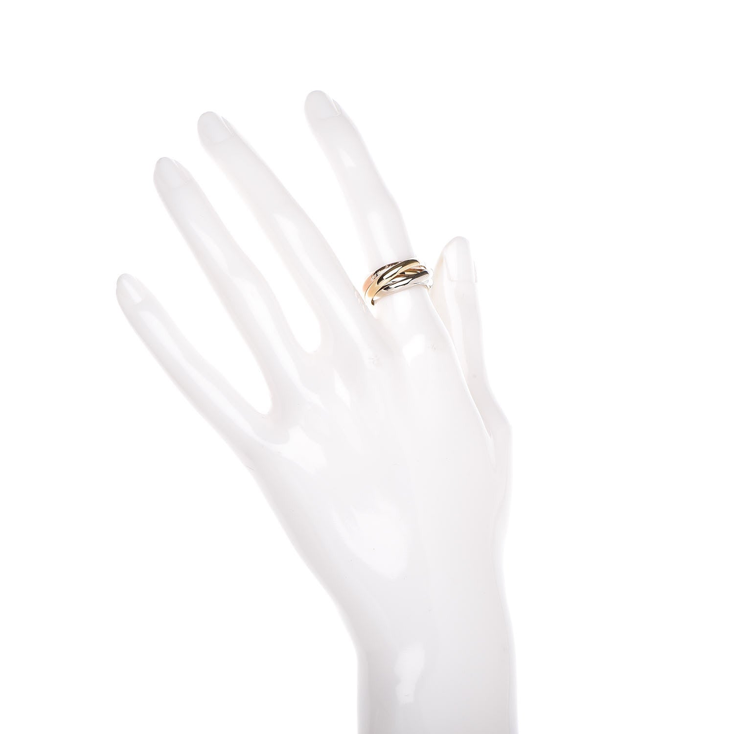 Cartier 18K Pink Yellow White Gold Les Must De Trinity 5 Band Ring 49 4.75 2 of 5
