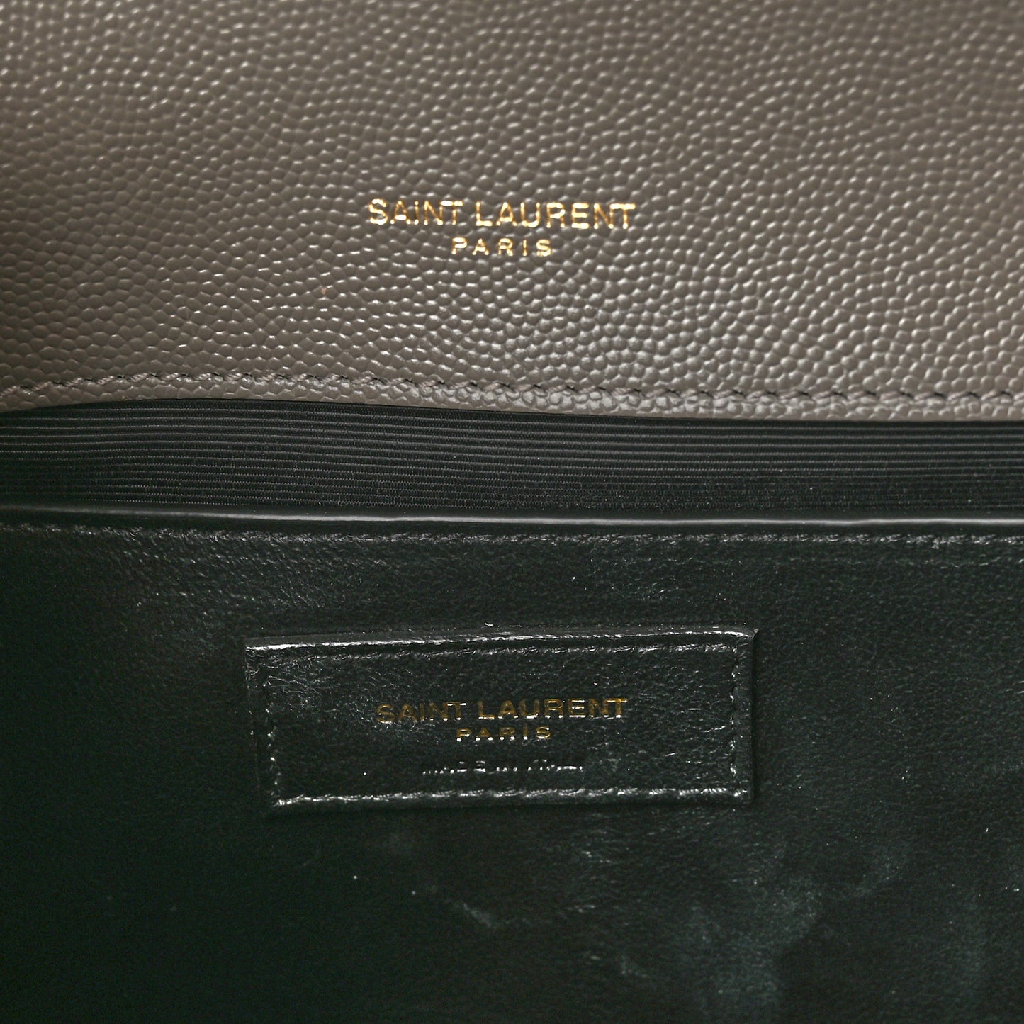 Grain De Poudre Textured Mixed Matelasse Medium Triquilt Monogram Satchel Earth