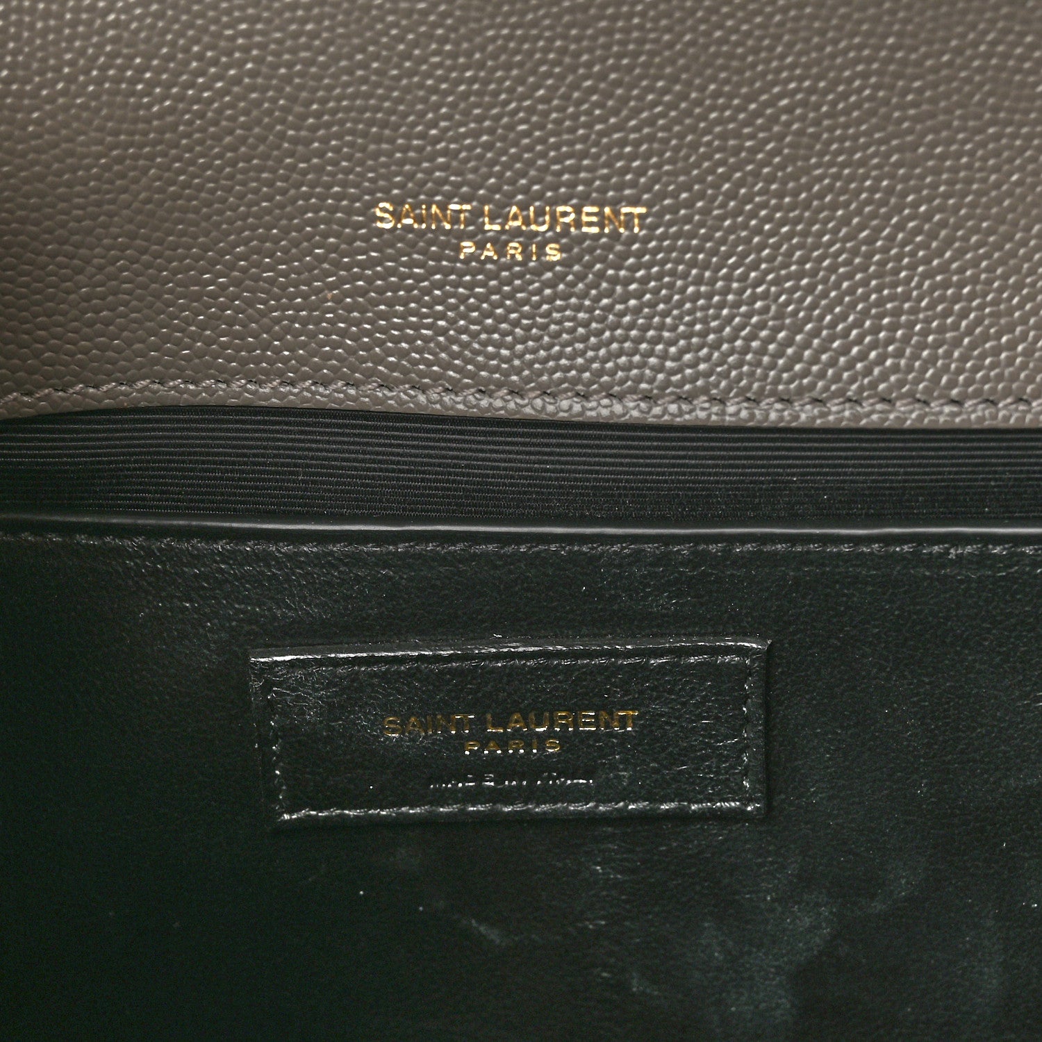 Saint Laurent Grain De Poudre Textured Mixed Matelasse Medium Triquilt Monogram Satchel Earth 6 of 10