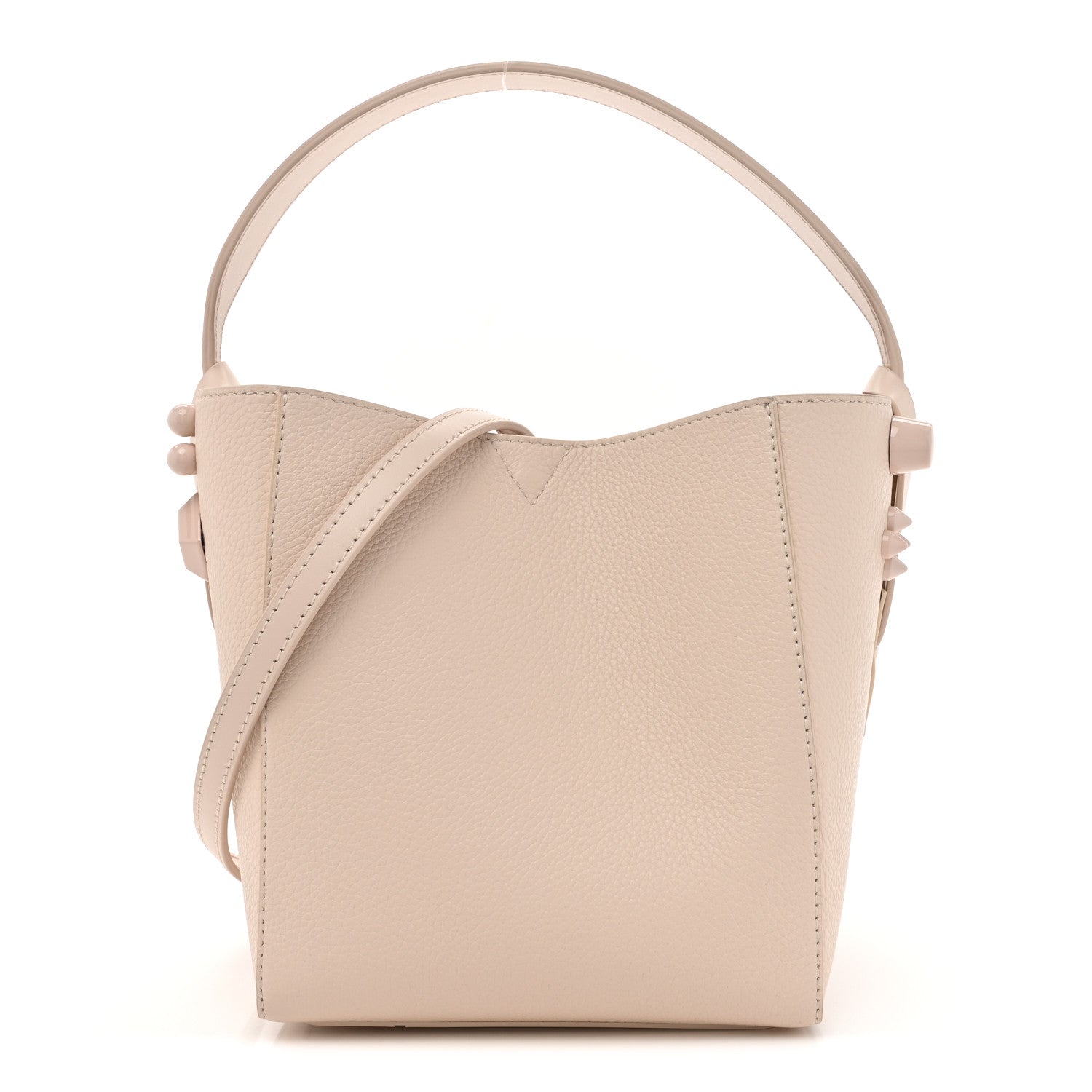 Christian Louboutin Calfskin Spiked Mini Cabachic Mini Bucket Bag Leche 1 of 16