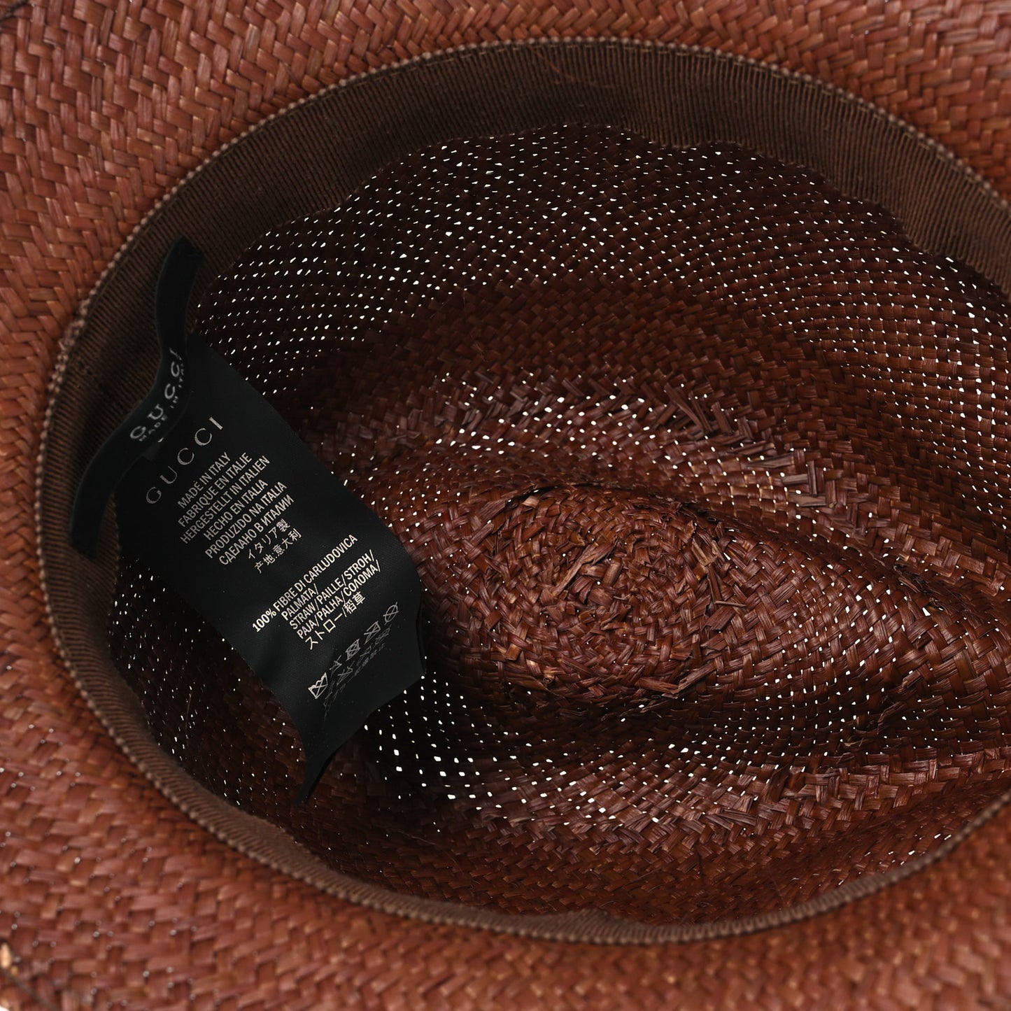 Straw Fedora Hat M New Oak