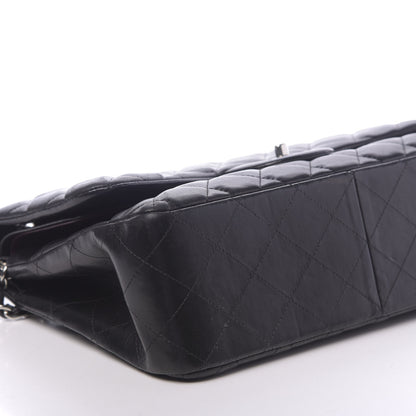 Chanel Lambskin Quilted Jumbo Double Flap Black 8 of 12