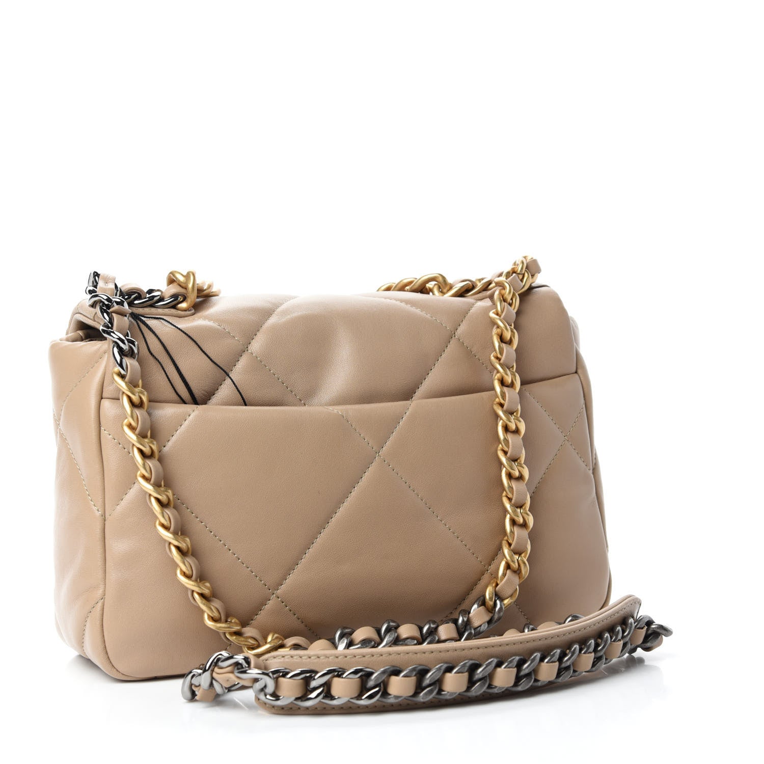 Chanel Lambskin Quilted Medium Chanel 19 Flap Dark Beige 3 of 11