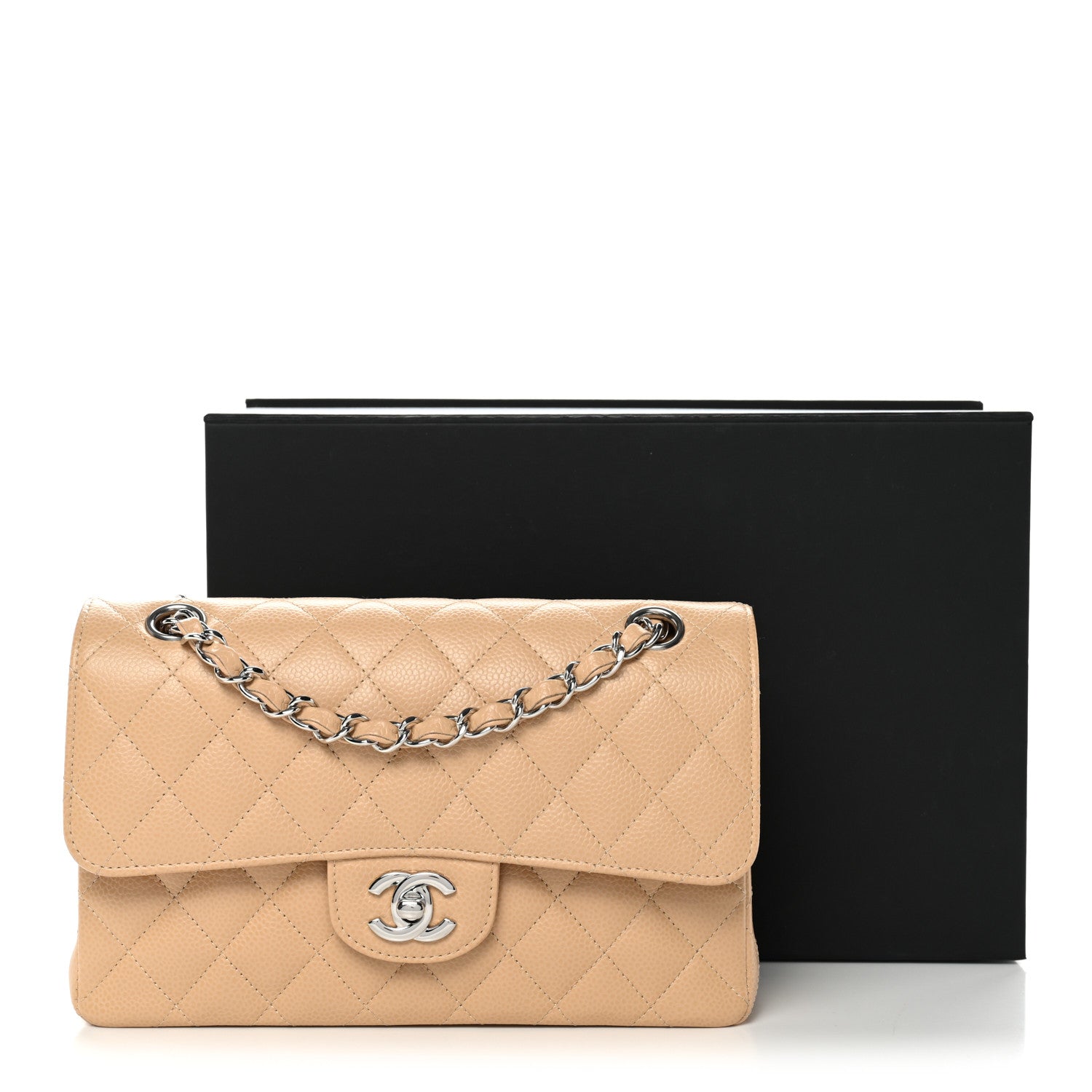 Chanel Caviar Quilted Small Double Flap Beige 15 of 15