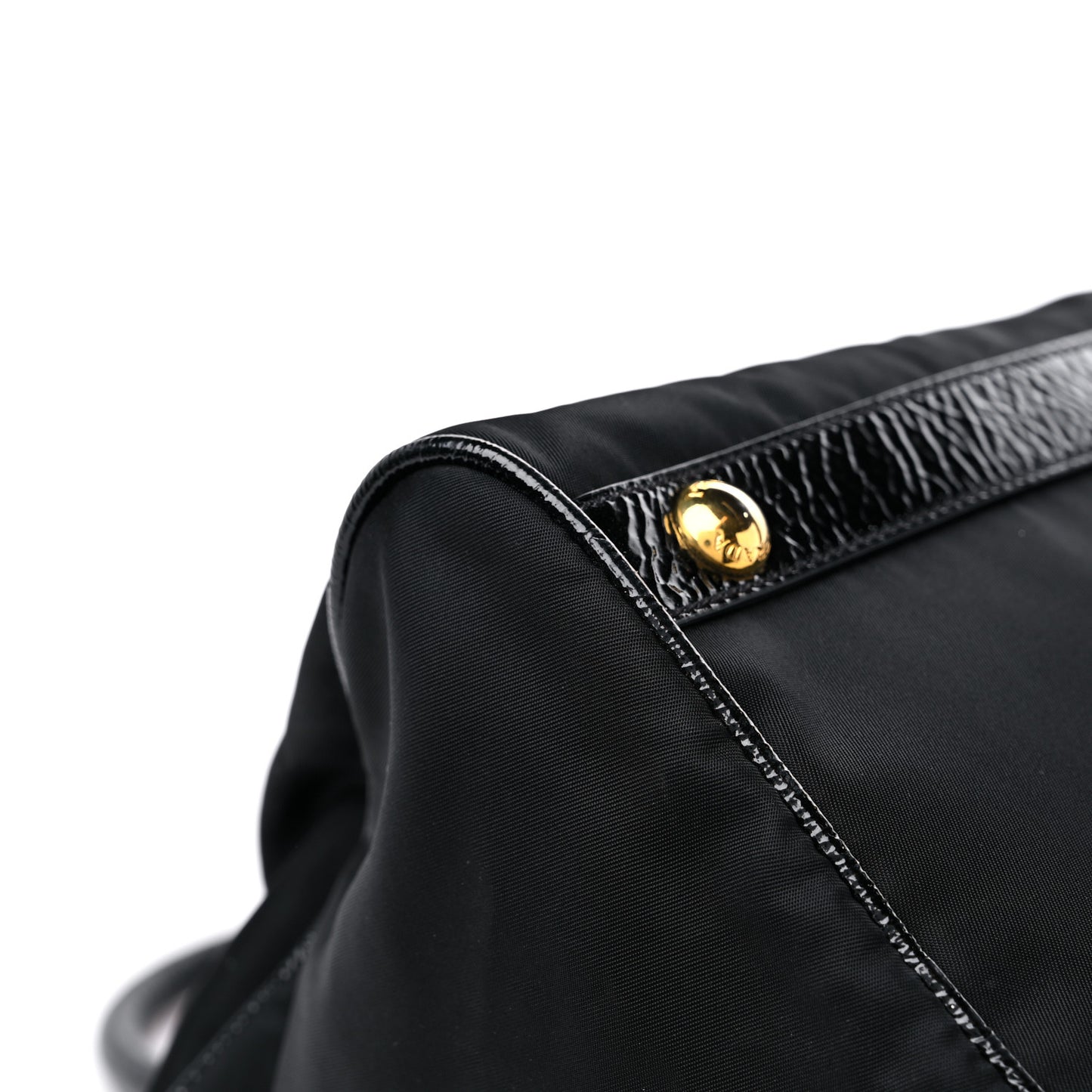 Nylon Spazzolato Boston Bag Black