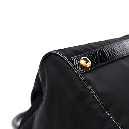 Prada Nylon Spazzolato Boston Bag Black 9 of 11