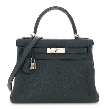 Hermes Togo Kelly Retourne 28 Vert Rousseau 1 of 12