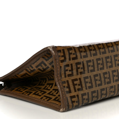 Fendi Vinyl Zucchino Zip Pouch Tobacco 8 of 17