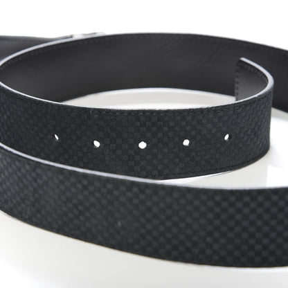 Louis Vuitton Suede Calfskin Mini Damier 40mm LV Initiales Belt 105 42 Carbone 5 of 7