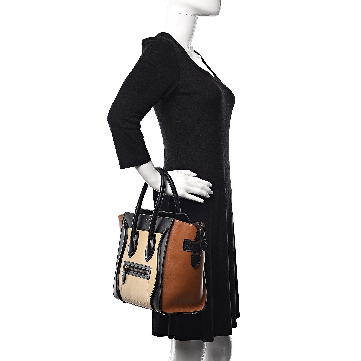 Celine Smooth Calfskin Micro Tri-Color Luggage Brown 1 of 16