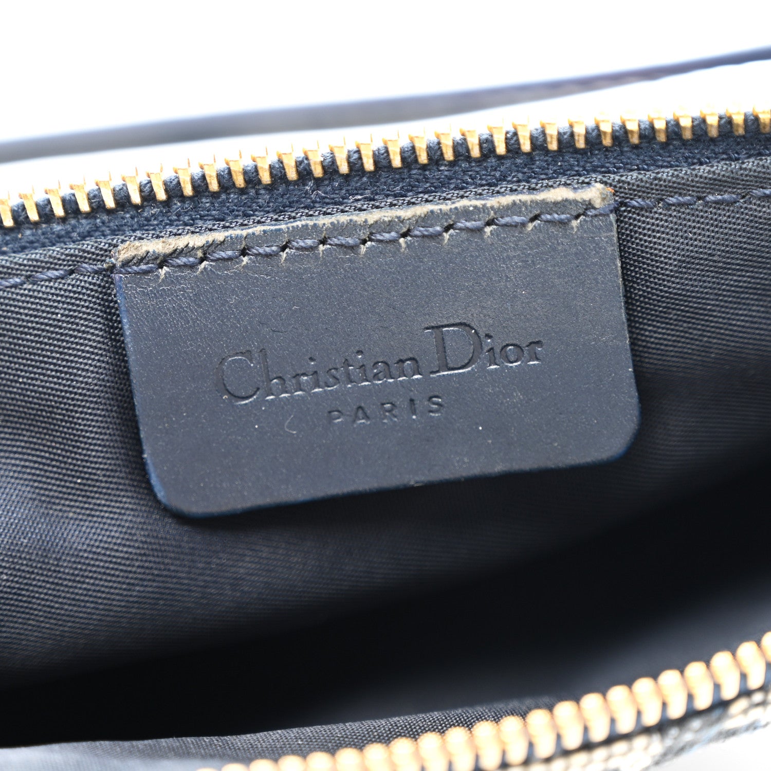 Christian Dior Monogram Mini Saddle Pochette Navy 6 of 12