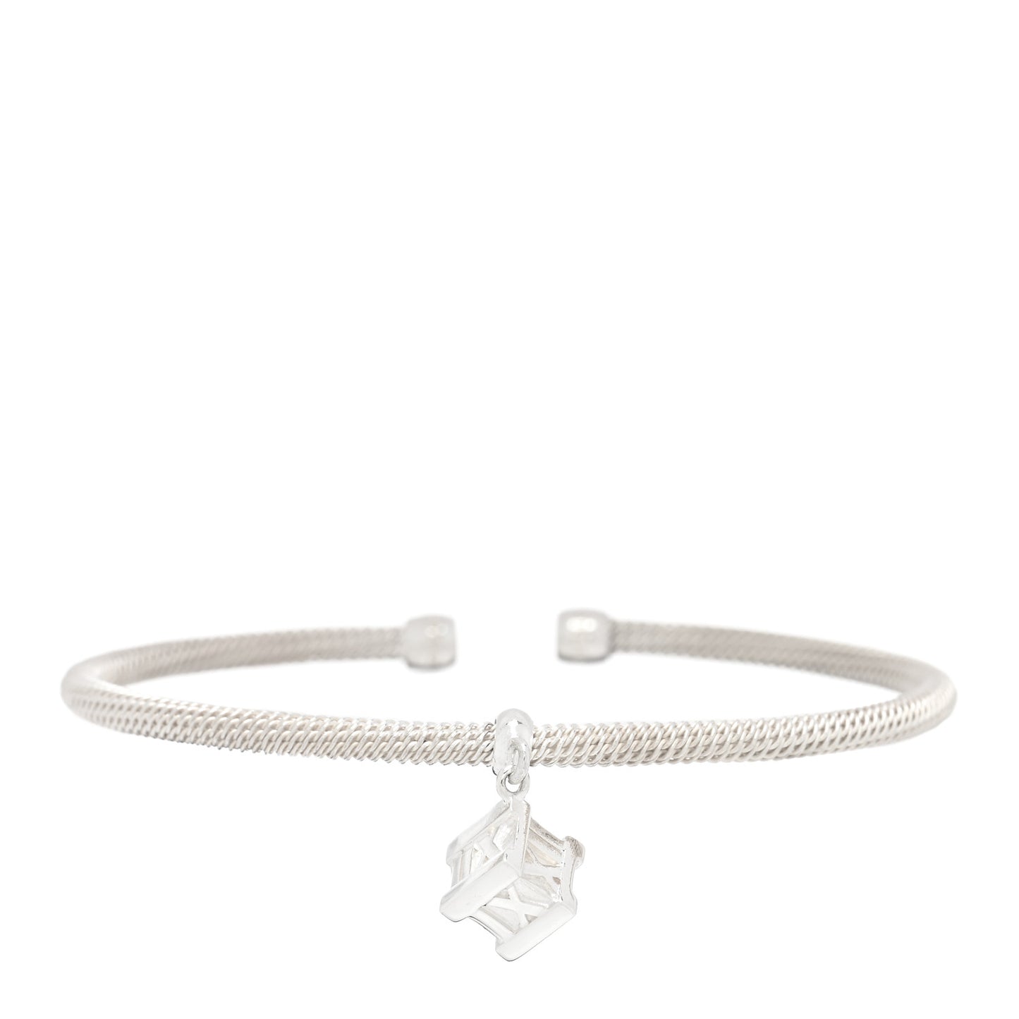 Sterling Silver Atlas Cube Cuff Bracelet