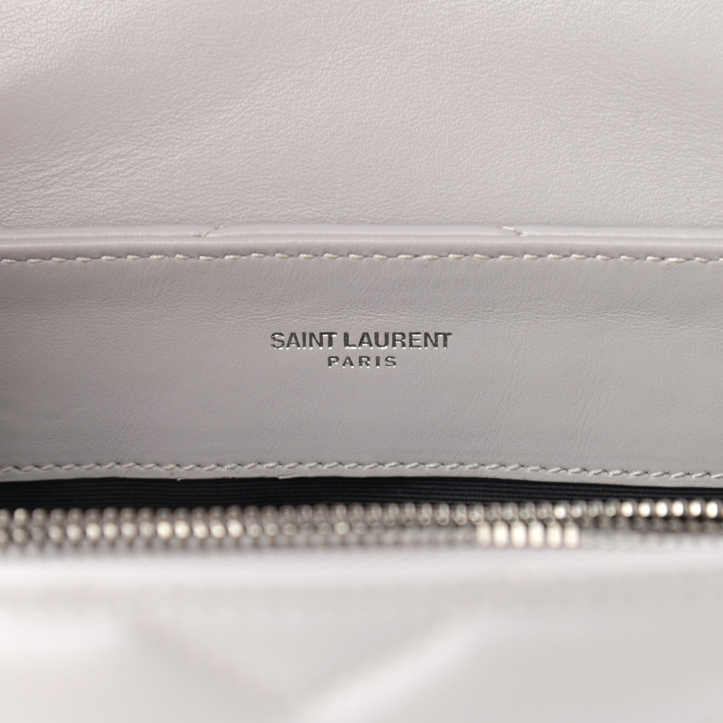 Calfskin Y Quilted Monogram Small Loulou Chain Satchel Granite