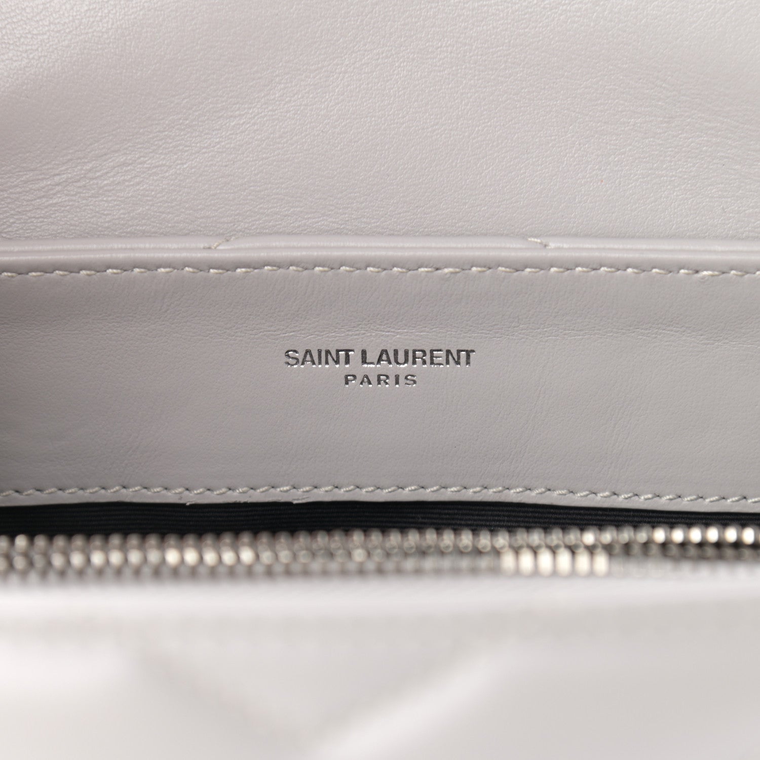 Saint Laurent Calfskin Y Quilted Monogram Small Loulou Chain Satchel Granite 7 of 12