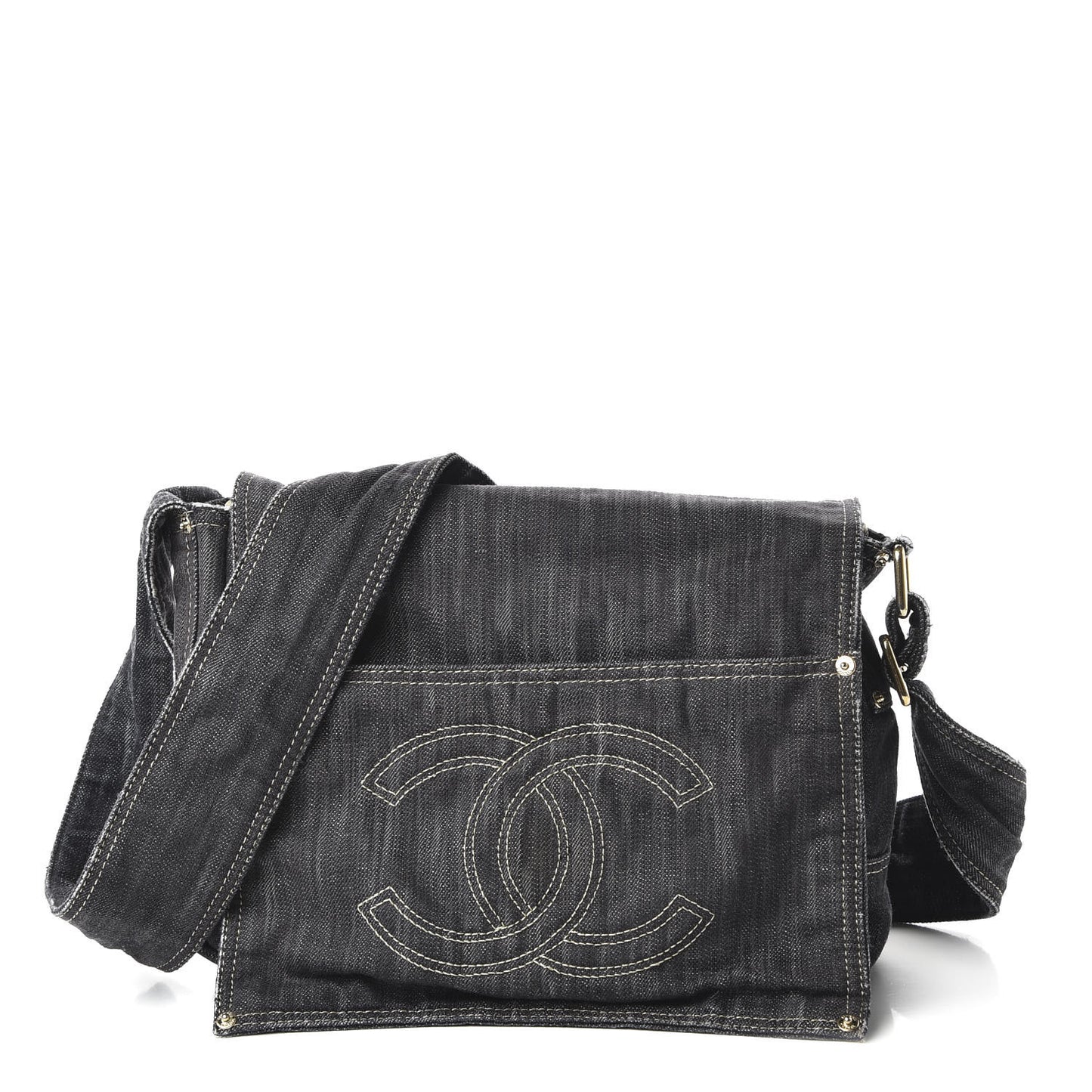 Denim CC Messenger Bag Blue