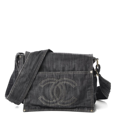Chanel Denim CC Messenger Bag Blue 1 of 10