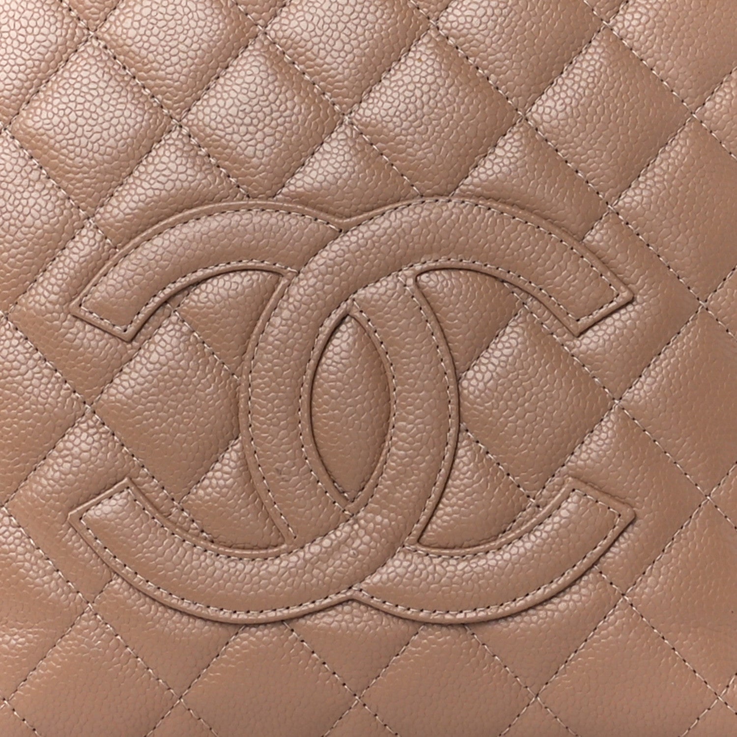 Chanel Caviar Quilted Petit Shopping Tote PST Beige 9 of 13