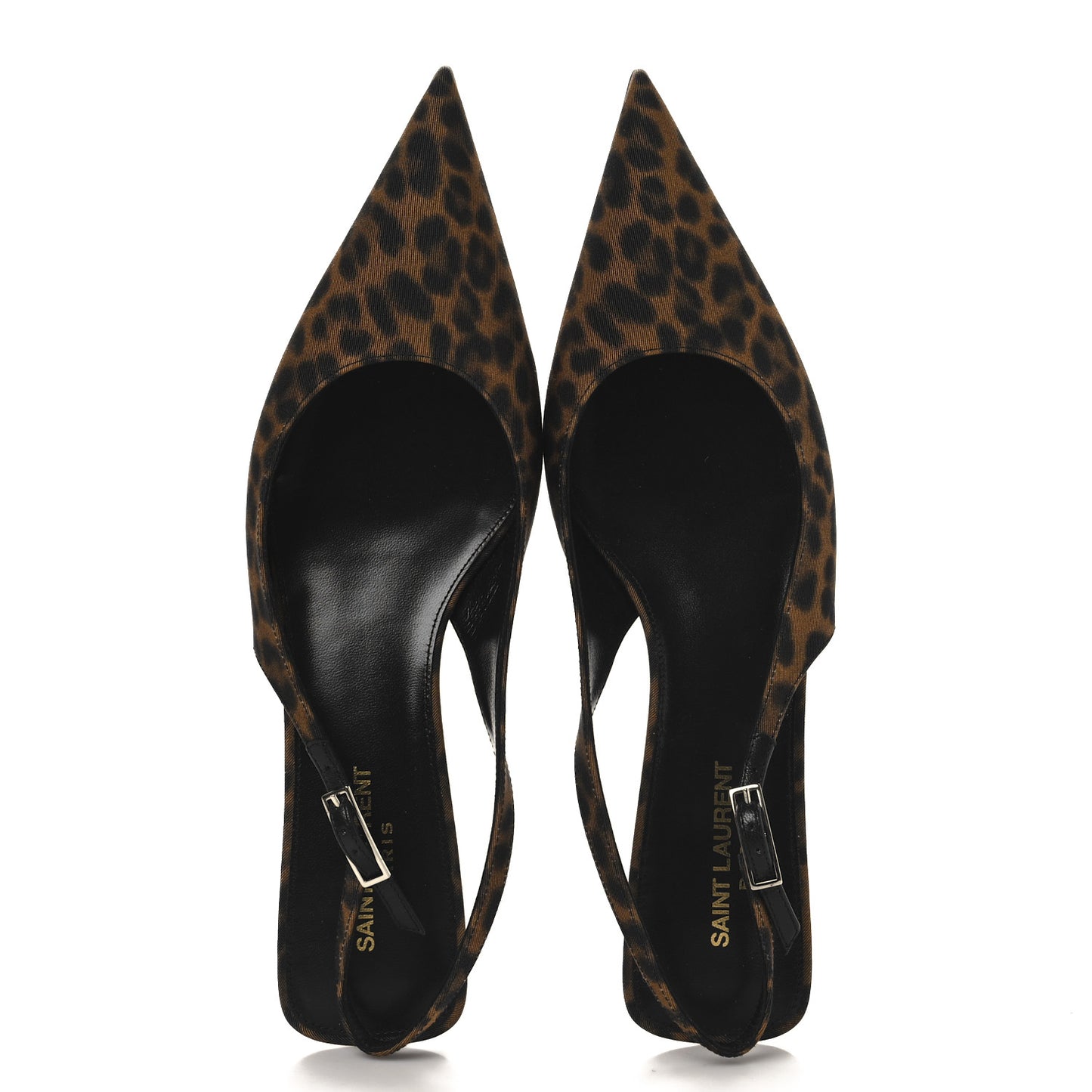 Canvas Leopard Print Quadria 30 Slingback Pumps 39.5 Manto Naturale