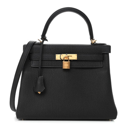 Hermes Togo Kelly Retourne 28 Black 1 of 18