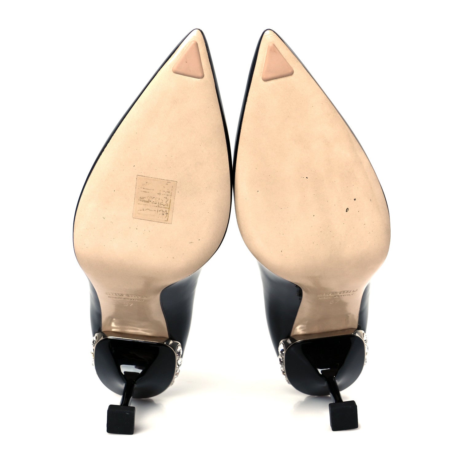 Miu Miu Vernice Crystal Pumps 37 Black 6 of 9