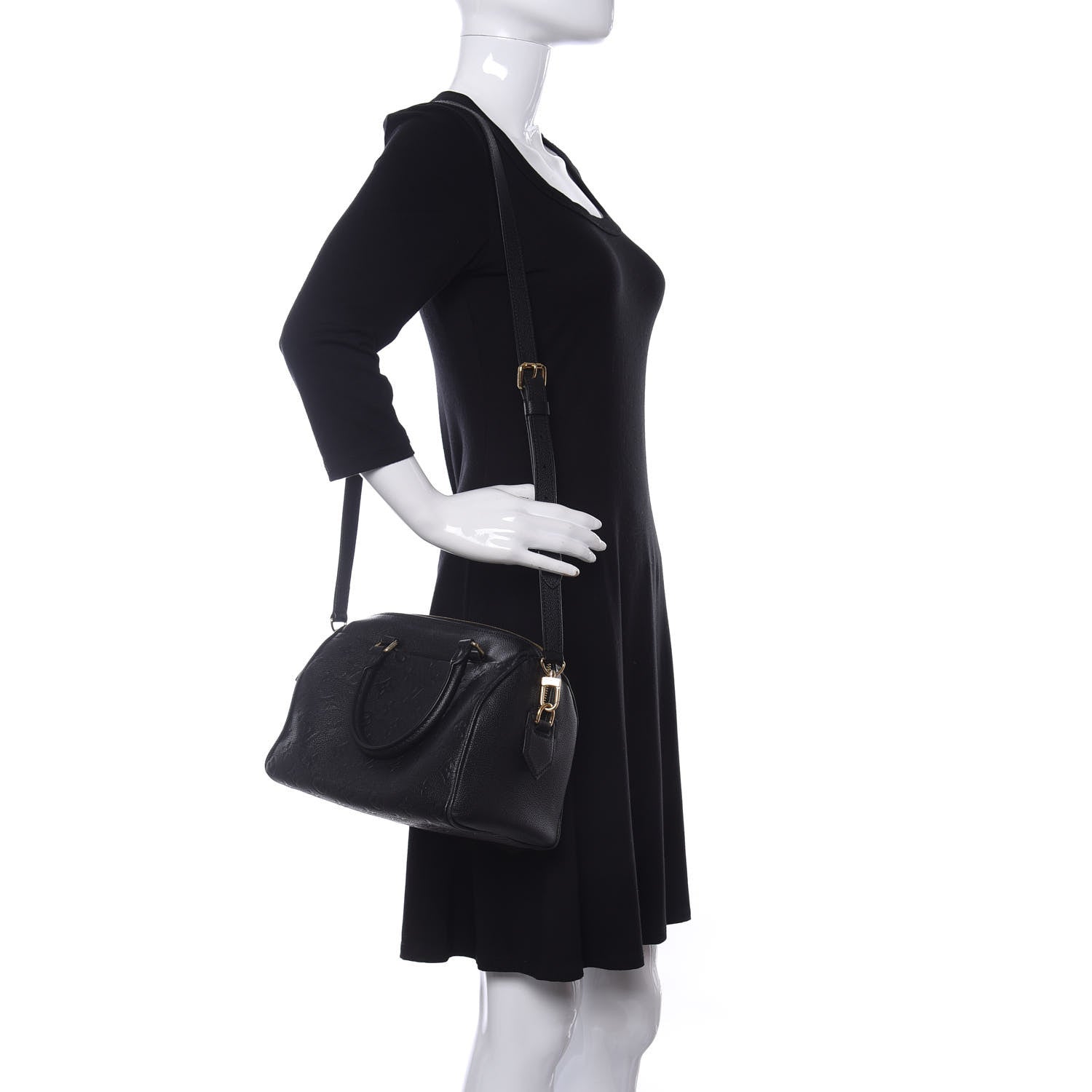 Louis Vuitton Empreinte Speedy Bandouliere 25 NM Black 2 of 9