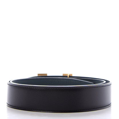 Hermes Swift Togo 32mm H Belt 85 Black Vert Cypress 2 of 4
