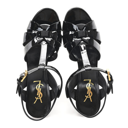 Saint Laurent Patent Tribute 75 Platform Sandals 37 Black 2 of 10