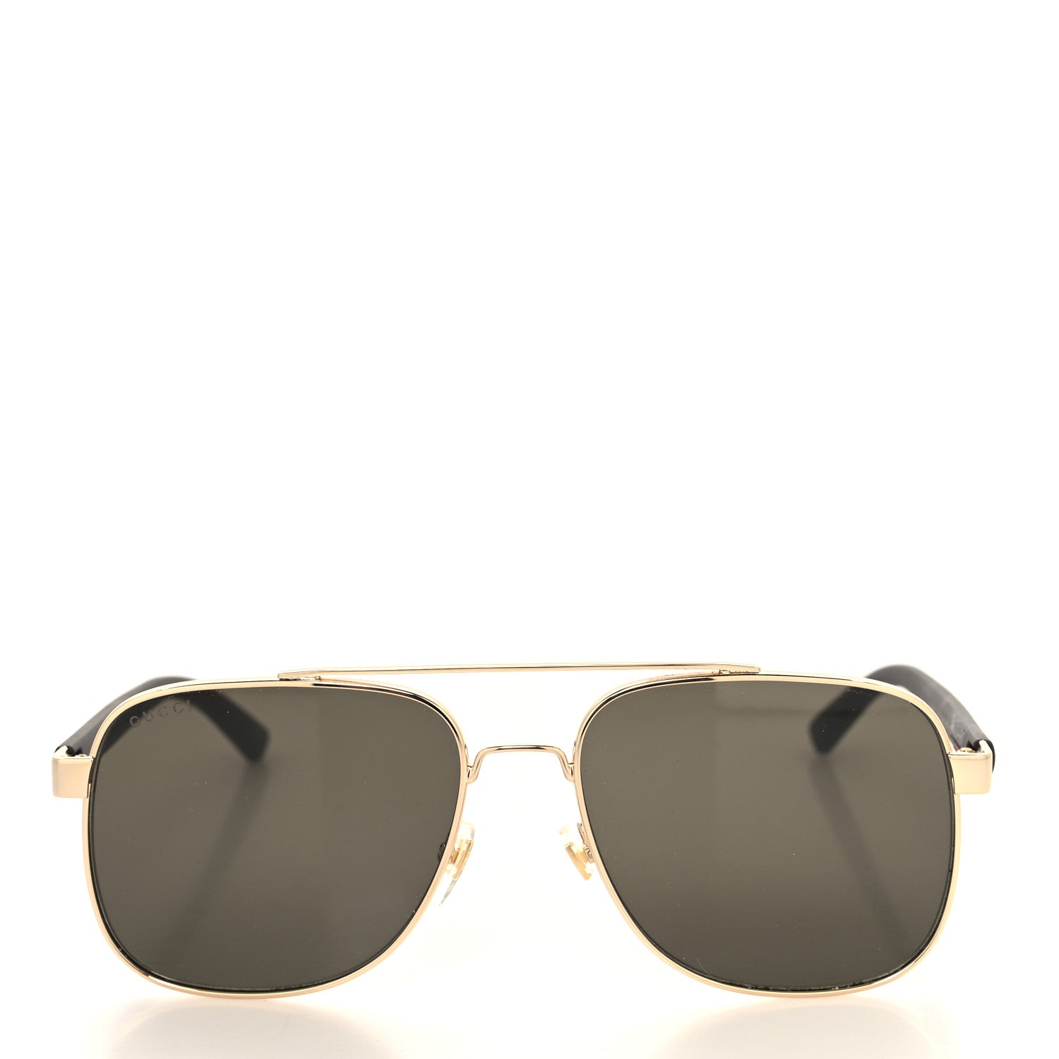 Gucci Acetate Aviator Web Sunglasses GG0422S Gold Black 2 of 7