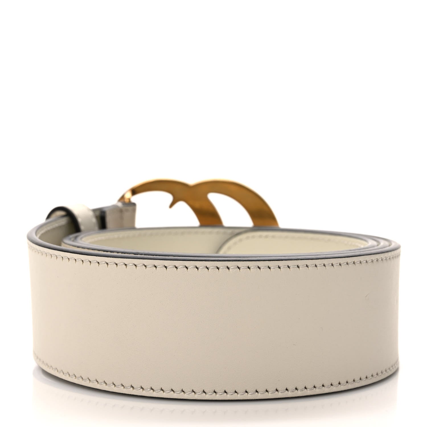 Gucci Calfskin Double G 40mm Belt 85 34 Mystic White 2 of 3