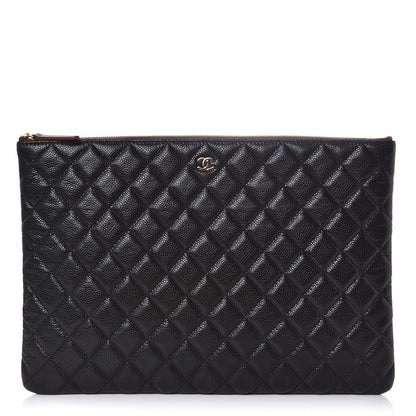 Chanel Caviar Quilted Large Cosmetic Case Black 1 of 7