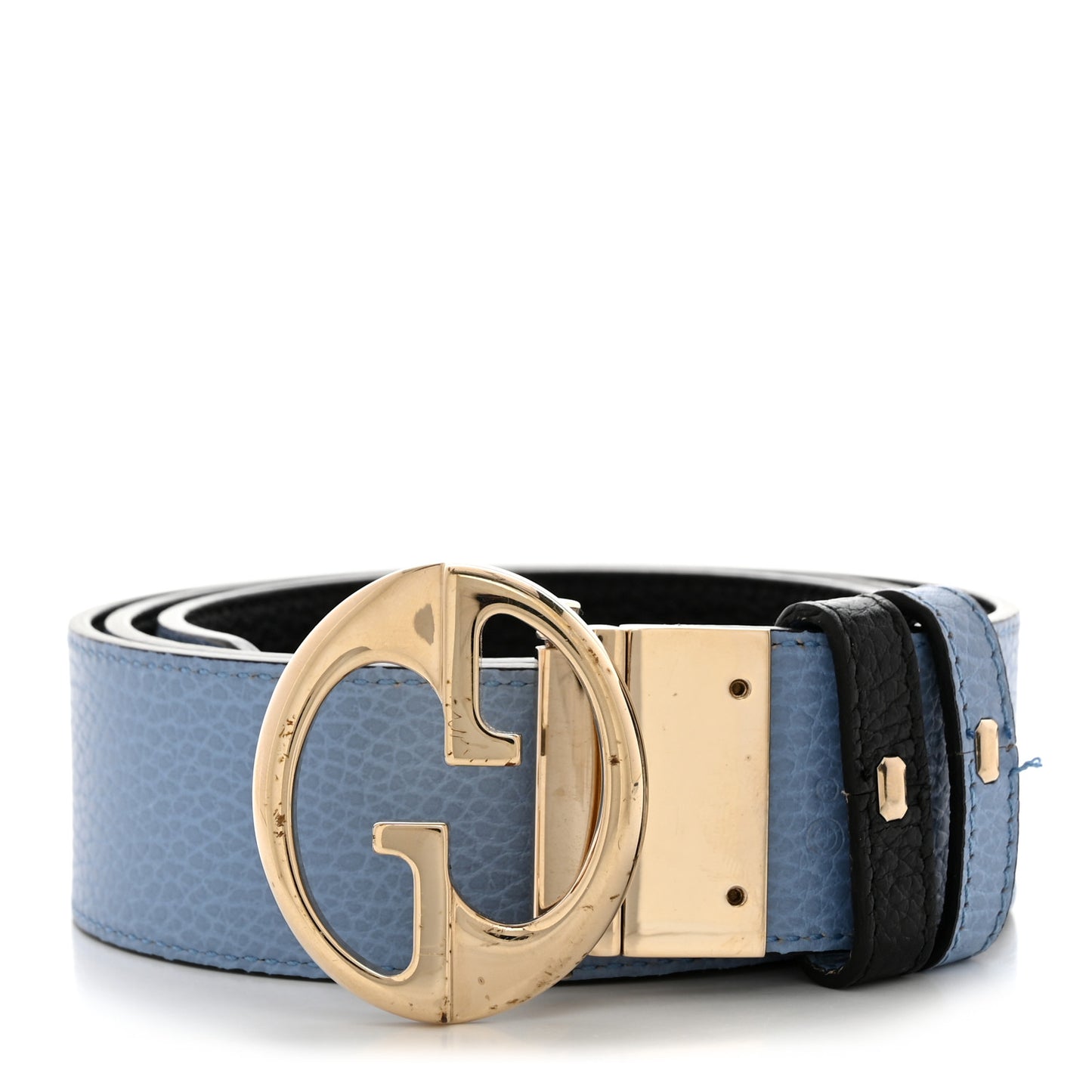 Dollar Calfskin 1973 Reversible Belt 90 36 Black Mineral Blue